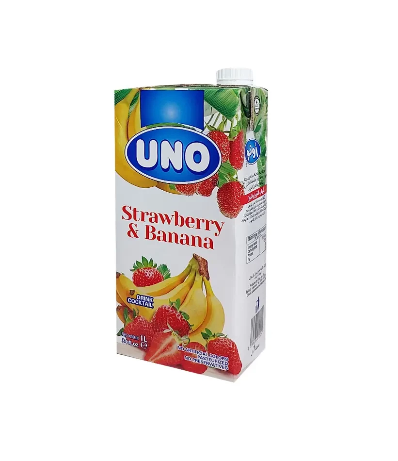 UNO STRAWBERRY & BANANA DRINK COCKTAIL CARTOON 1L
