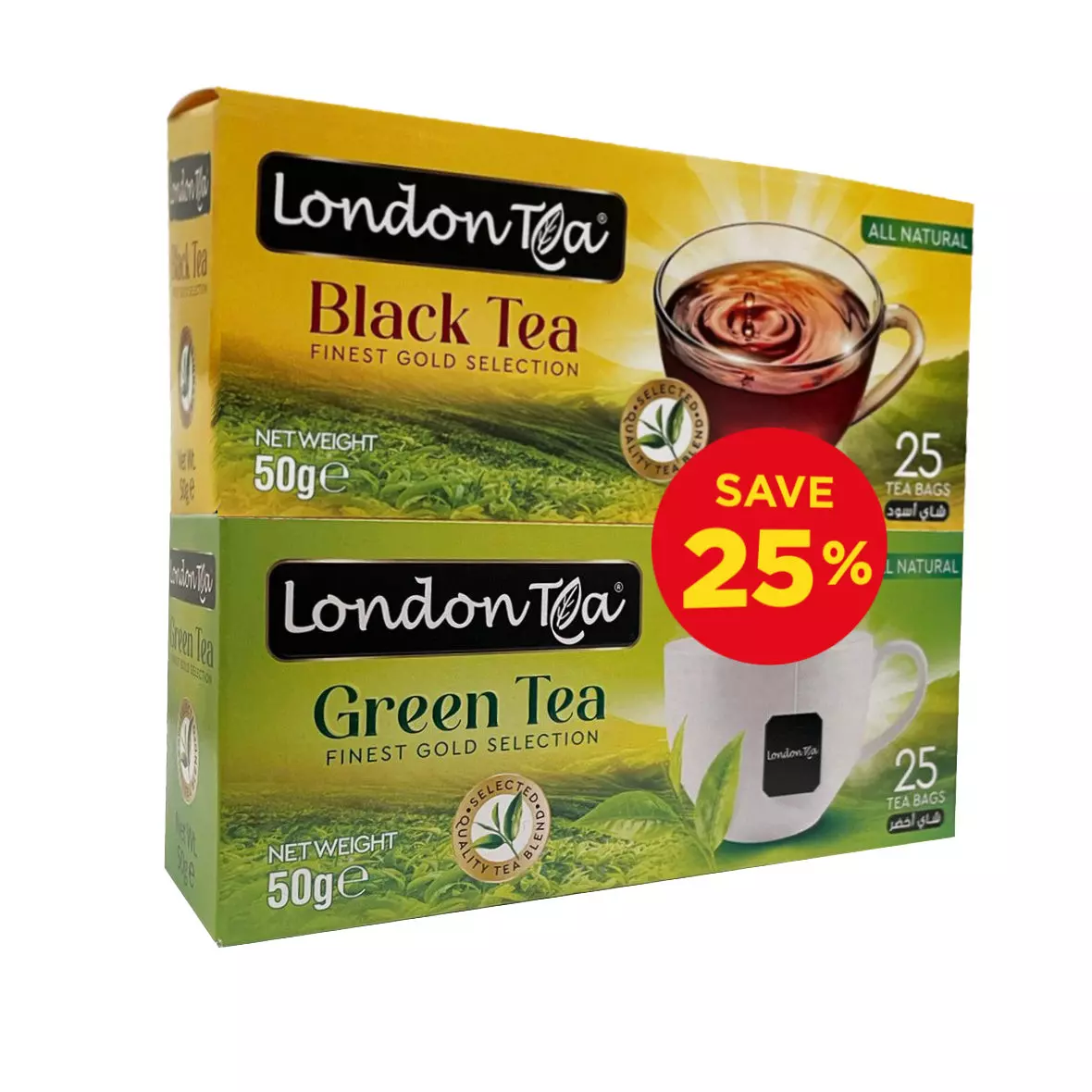 LONDON TEA BLACK  25TB+GREEN 