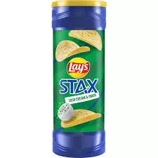 LAYS STAX SOUR CREAM 155 G
