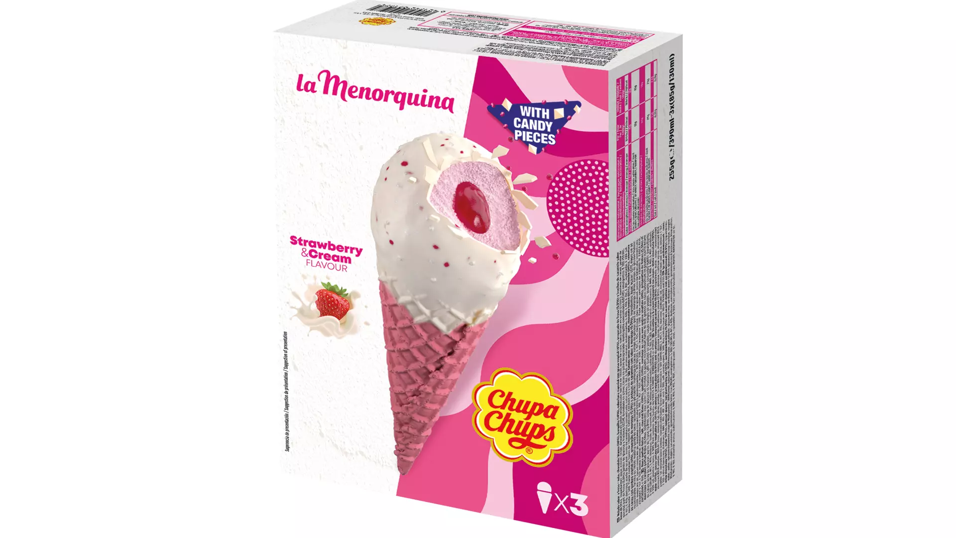 N CHUPA CHUPS STRAWBERRY CREAM CONE