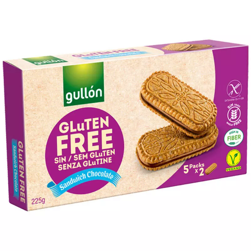 GULLON BISCUIT GLUTEN FREE SANDWISH CHOCOLATE 225G