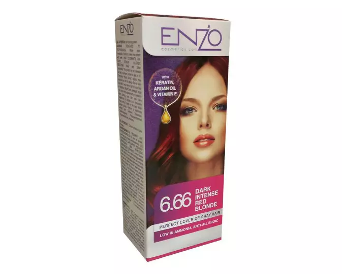 ENZO HAIR COLOR DARK INTENSE RED BLONDE #6.66