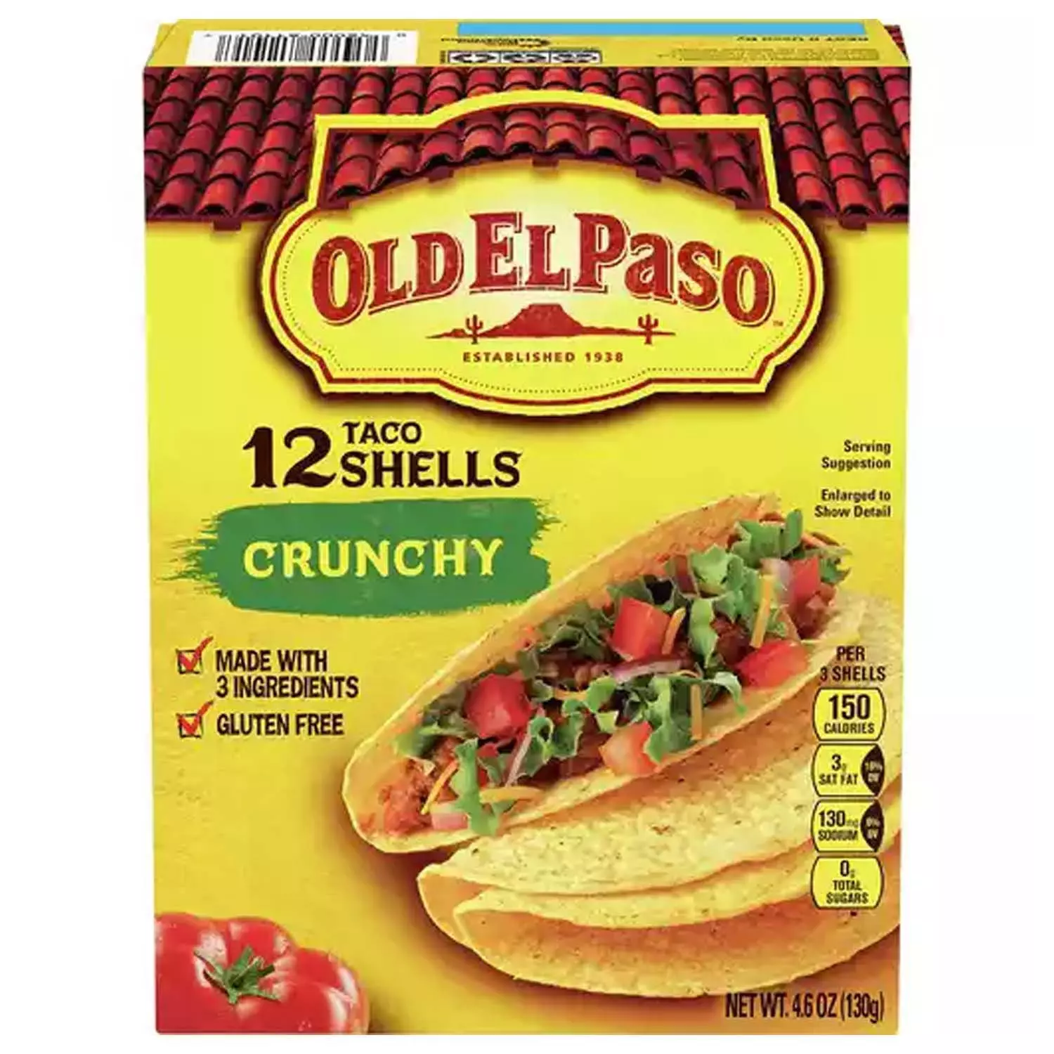OLD EL PASO TACO SHELLS CRUNCHY *12 130 G