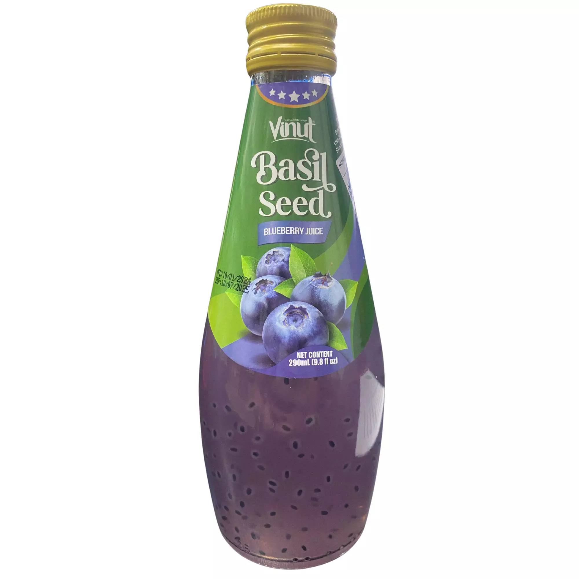 VINUT BASIL SEED BLUEBERRY JUICE 290ML 