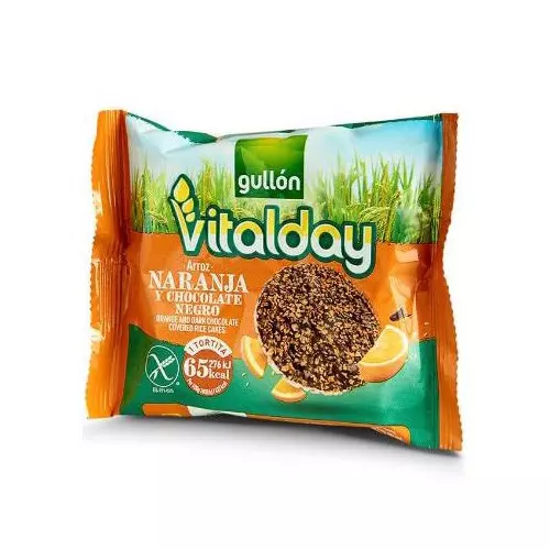 GULLON VITALDAY RICE CAKE ORANGE&DARK CHOCO 30 G
