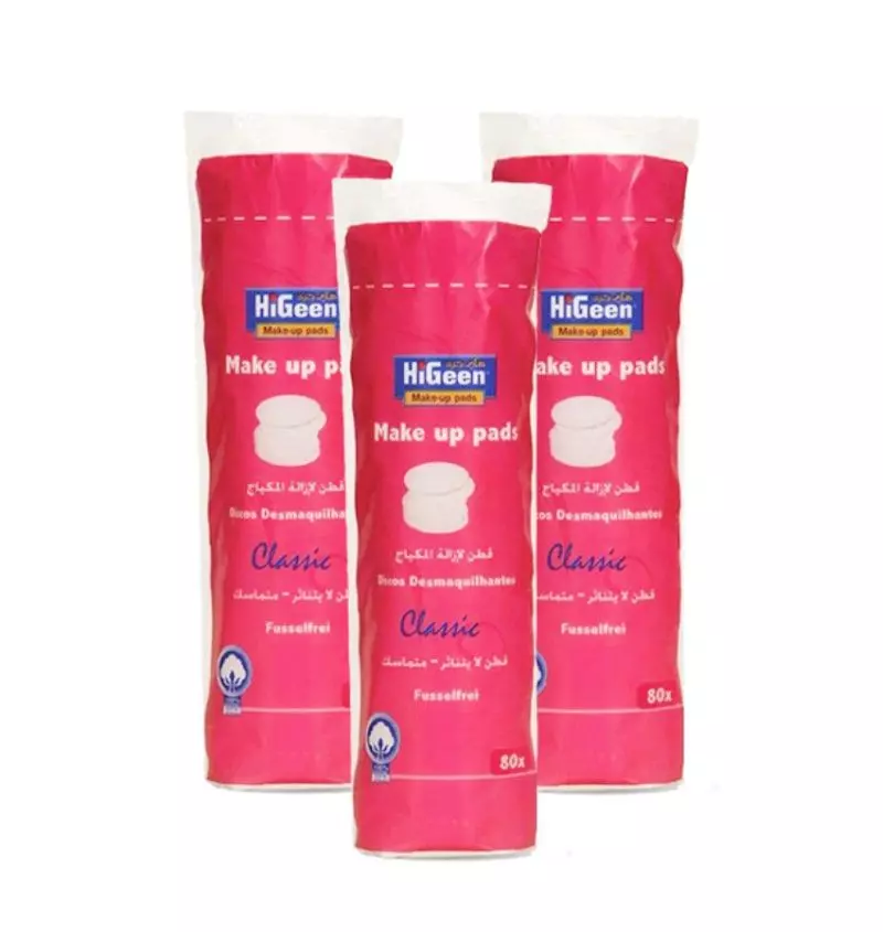 HIGEEN MAKE UP PADS*80 2+1 FREE