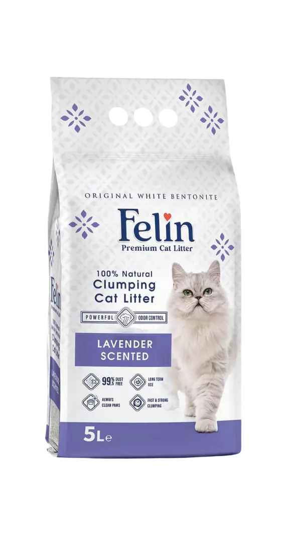 FELIN CAT LITTER LAVENDER SCENTED 5 L