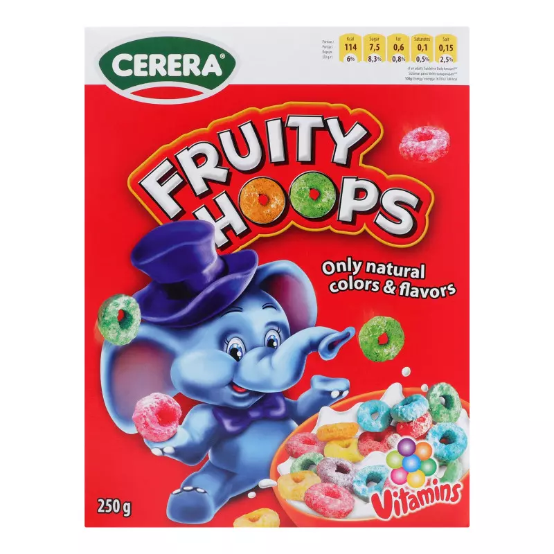 CERERA FRUITY HOOPS 250 G