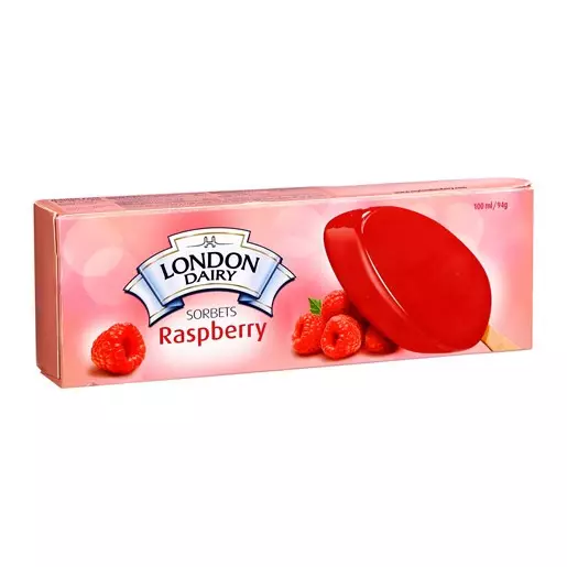 LONDON DAIRY SORBET STICK RASPBERRY 100ML 