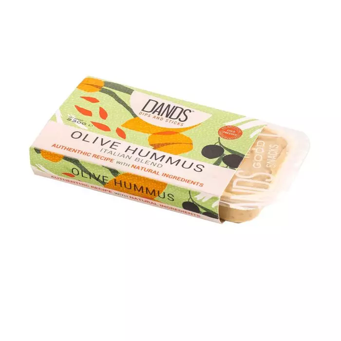 DANDS DIPS AND STICKS  OLIVE HUMMUS 230 G