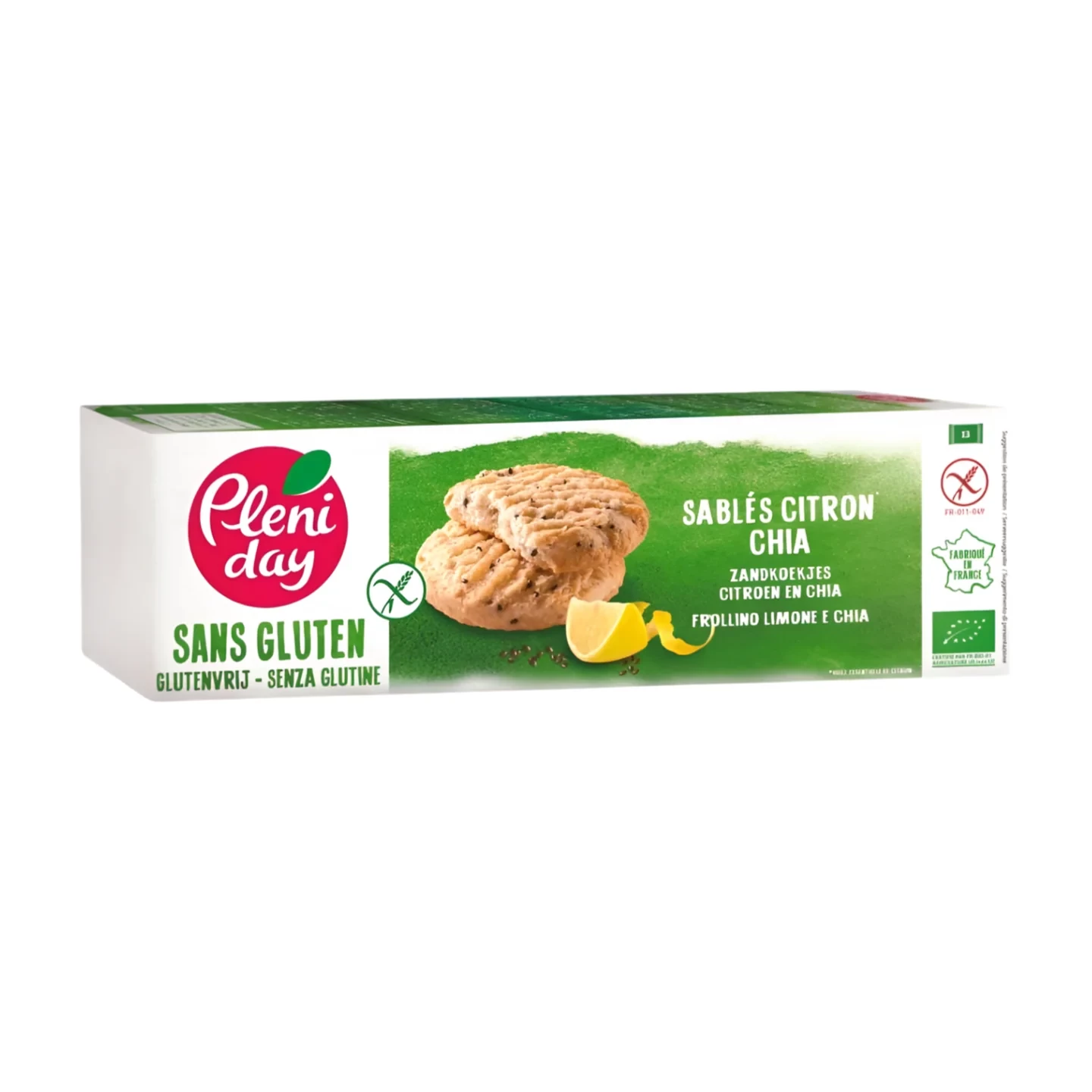 PLENI DAY LEMON & CHIA SHORTBREAD 150 G