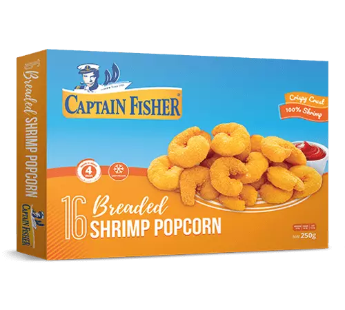 CAPTAIN FISHER BREADED SHRIMP POPCORN 250 G
