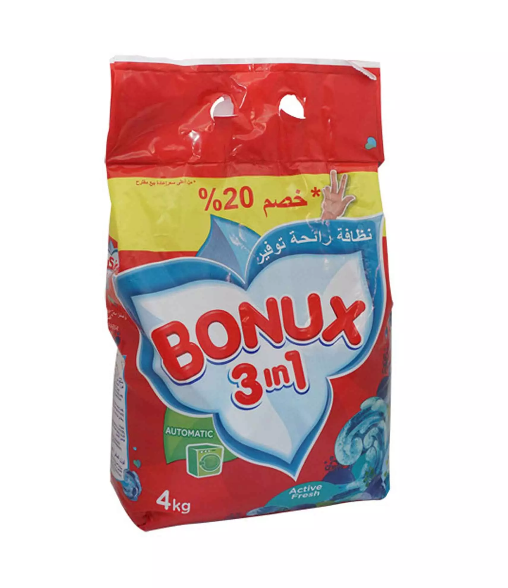 BONUX WASHING POWDER ACTIVE FRESH 4KG -20%