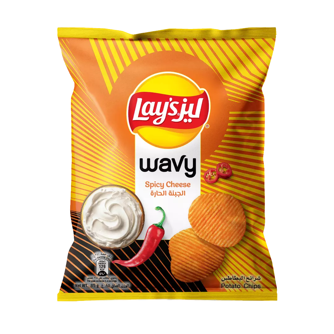 LAYS WAVY SPICY CHEESE CHIPS 85 G