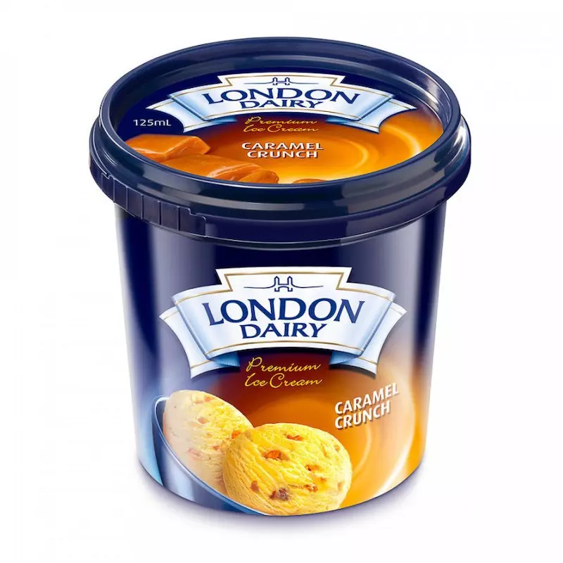 LONDON DAIRY CUP CARAMEL CRUNCH 125ML 