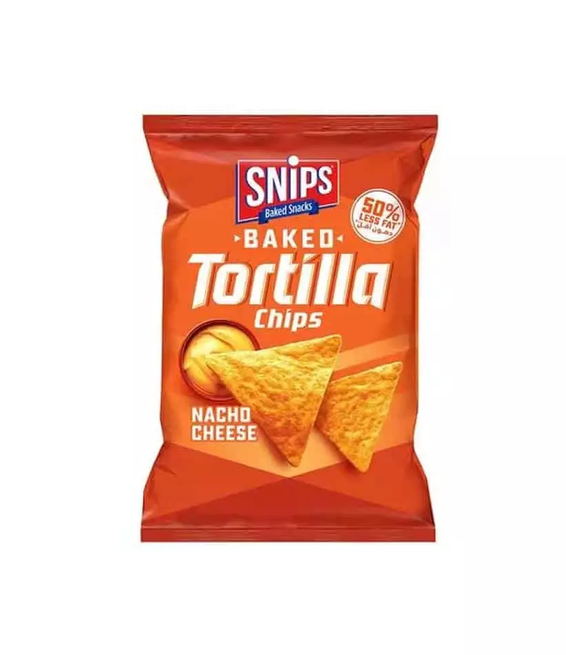 SNIPS BAKED TORTILLA CHIPS NACHO CHEESE 120G