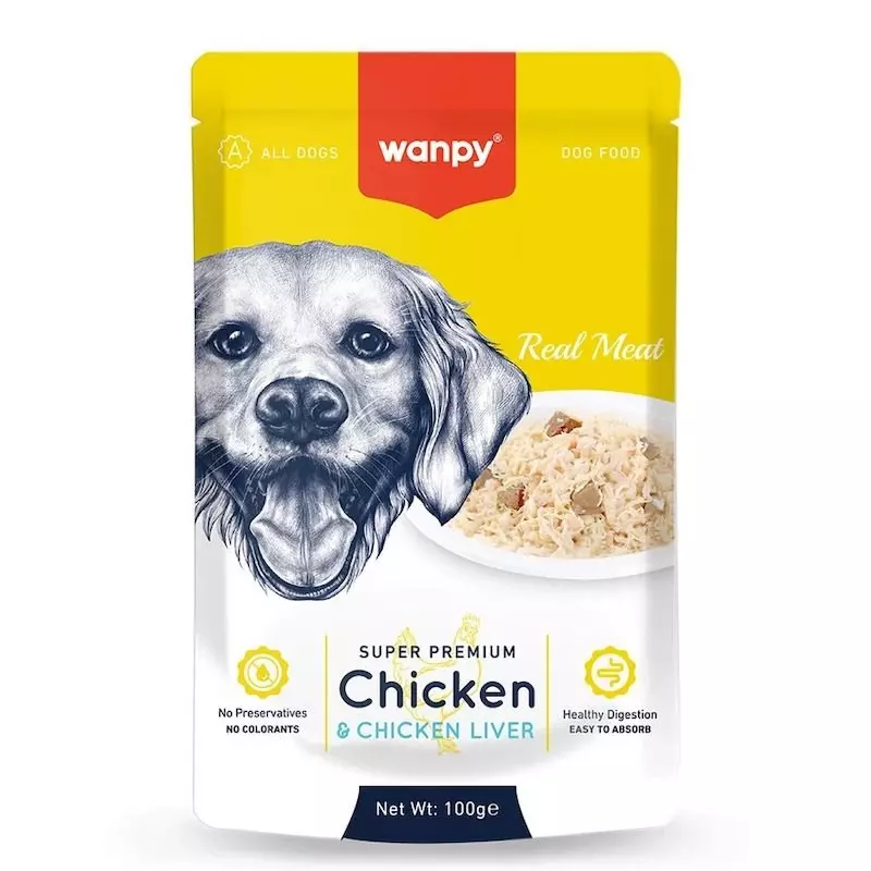 WANPY  CHICKEN&CHICKEN LIVER FOR DOG 100 G