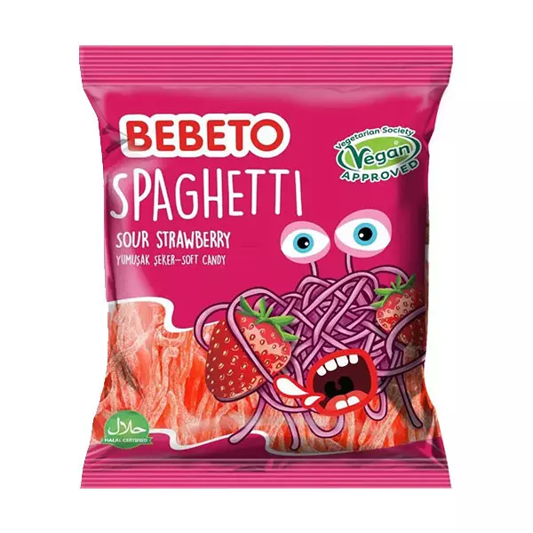 BEBETO SPAGHETTI STRAWBERRY 80G 