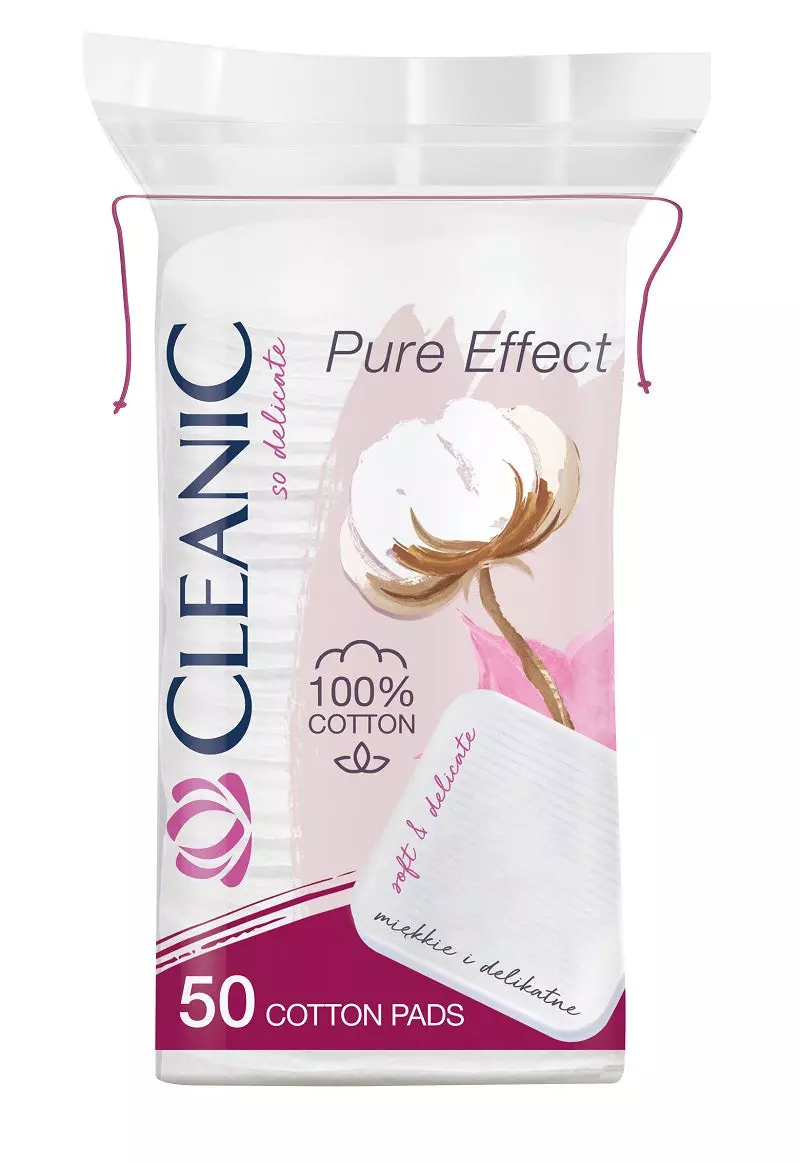 CLEANIC COTTON PADS PURE EFFECT SQUARE*50