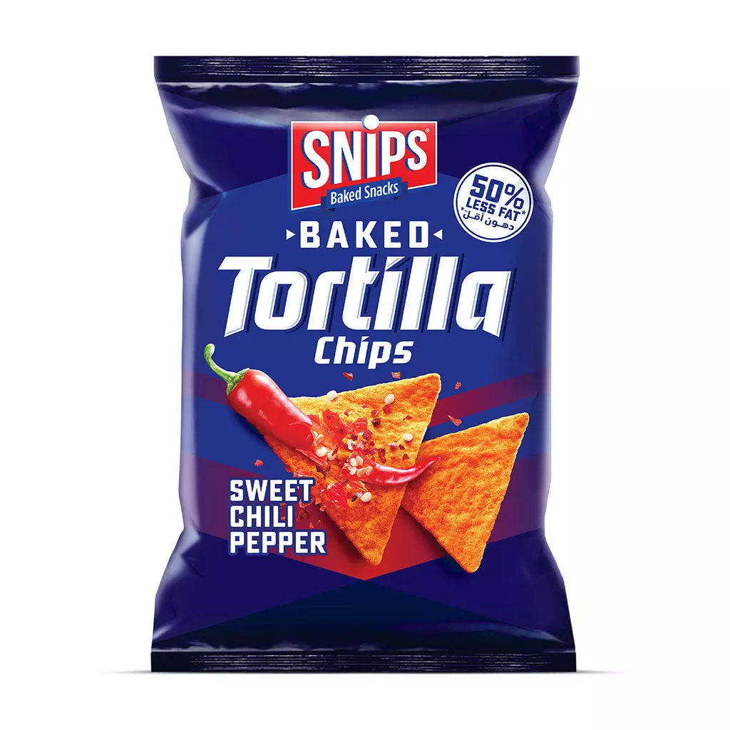 SNIPS BAKED TORTILLA CHIPS SWEET CHILI PEPEER 120G