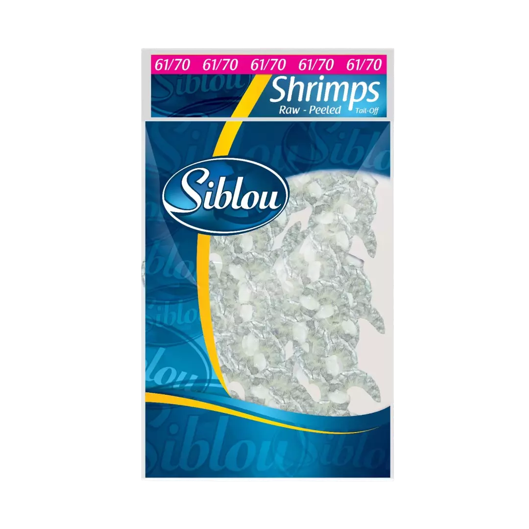 SIBLOU SHRIMPS RAW PEELED TAIL OFF 61/70 1 KG