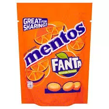MENTOS FANTA ORANGE FLAVOUR CHEWY DRAGEES 140 G