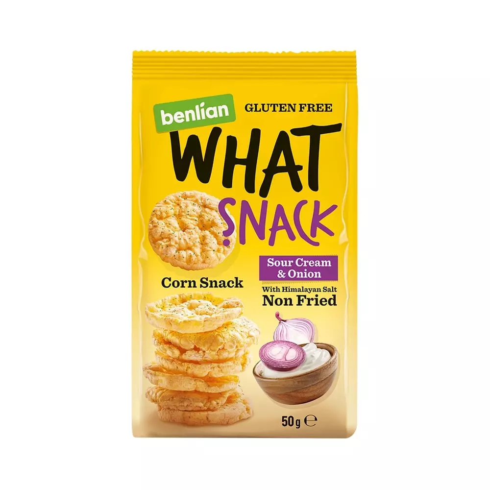 BENLIAN WHAT SNACK SOUR CREAM & ONION 50G 