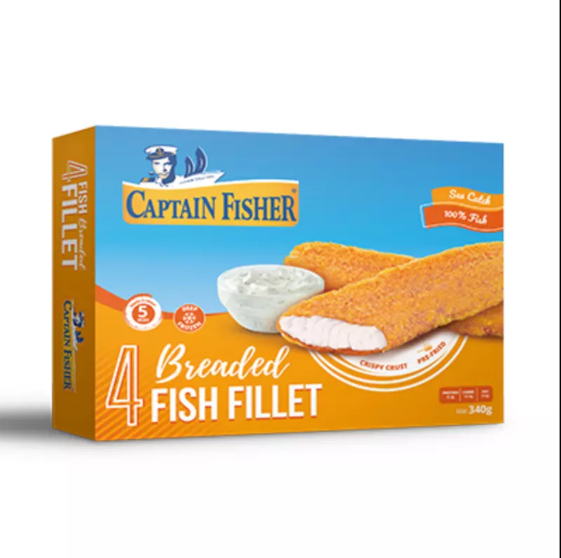 CAPTAIN FISHER BREADED FISH FILLET 340 G