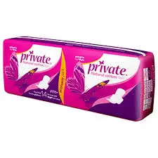 PRIVATE FEMININE PADS WITH WINGS NIGHT EX_THIN *14