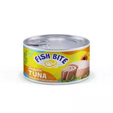 FISH BITE SKIPJACK TUNA SOLID IN SUNFLOWER OIL160G