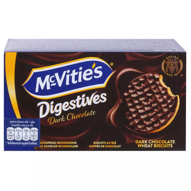 MCVITIES DIGESTIVE DARK CHOCOLATE BISCUIT 200G 