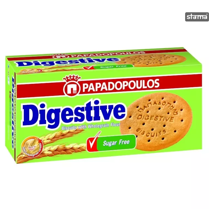 PAPADOPOULOS DIGESTIVE BISCUIT SF 250 G