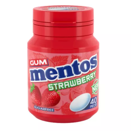 MENTOS GUM STRAWBERRY SF*40 56 G