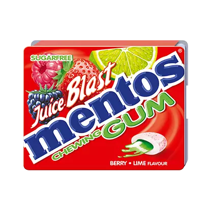 MENTOS JUICE BLAST RED FRUIT LIME SF *8 