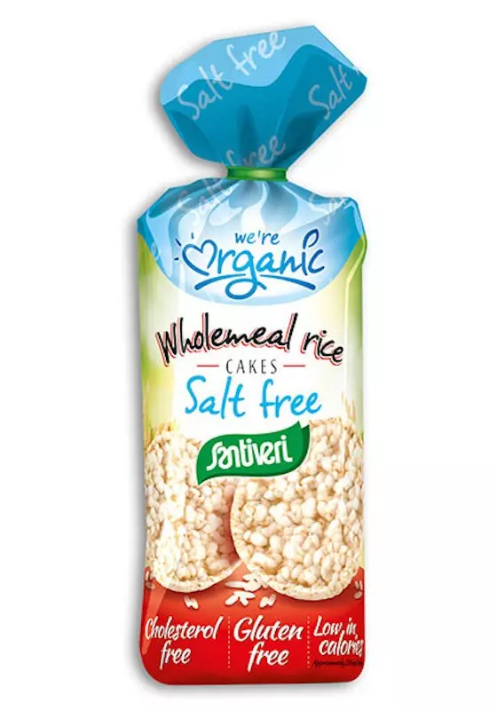 SANTIVERI WHOLEMEAL RICE CAKES SALT FREE 130G 