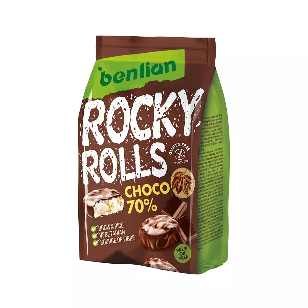 BENLIAN ROCKY ROLLS CHOCO 70% 70G 