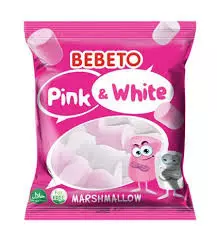 BEBETO PINK & WHITE MARSHMALLOW 60G