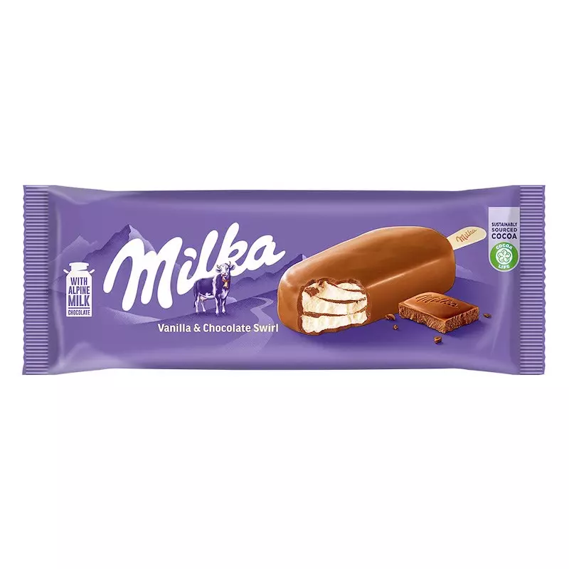N MILKA ICE CREAM VANILLA & CHOCOLATE 80G   