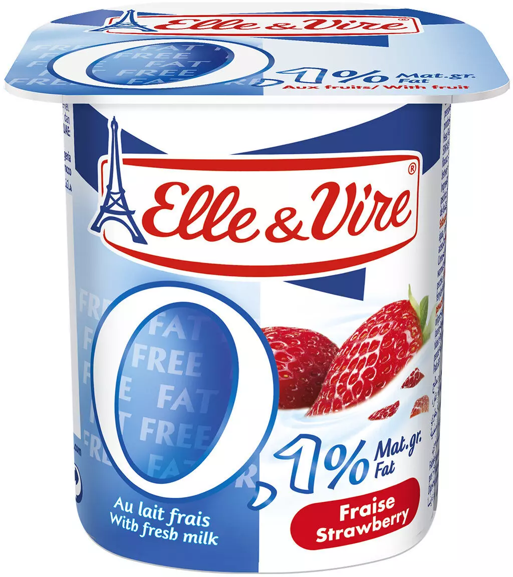 ELLE & VIRE FRUITS LIGHT STRAWBERRY 125 G 
