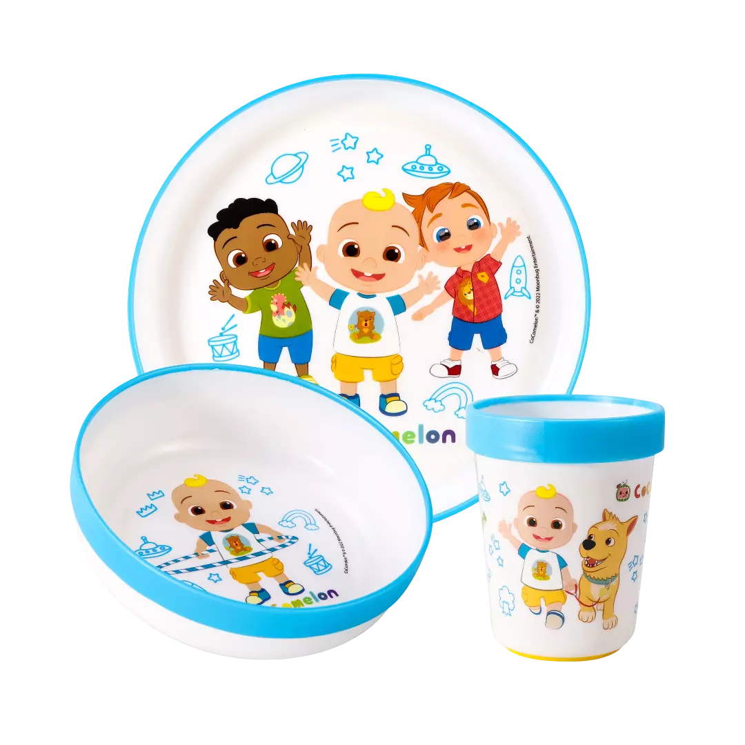 STOR PLATE+BOWL+TUMBLER COCOMELON