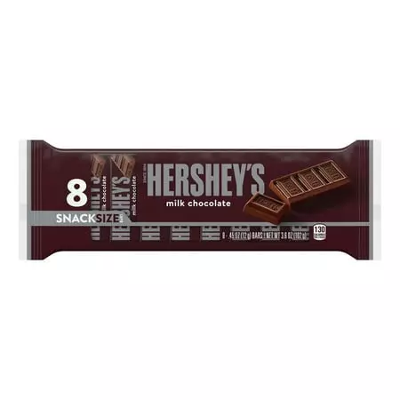 HERSHEYS MILK CHOCOLATE SNACK SIZE *8 102 G