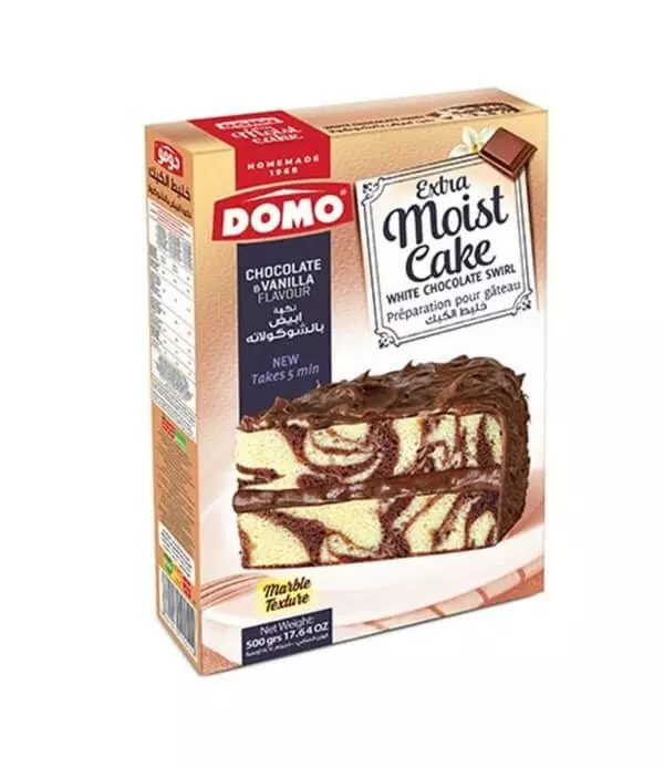 DOMO CAKE MIX SWIRL VANILLA & CHOCOLATE 500 G