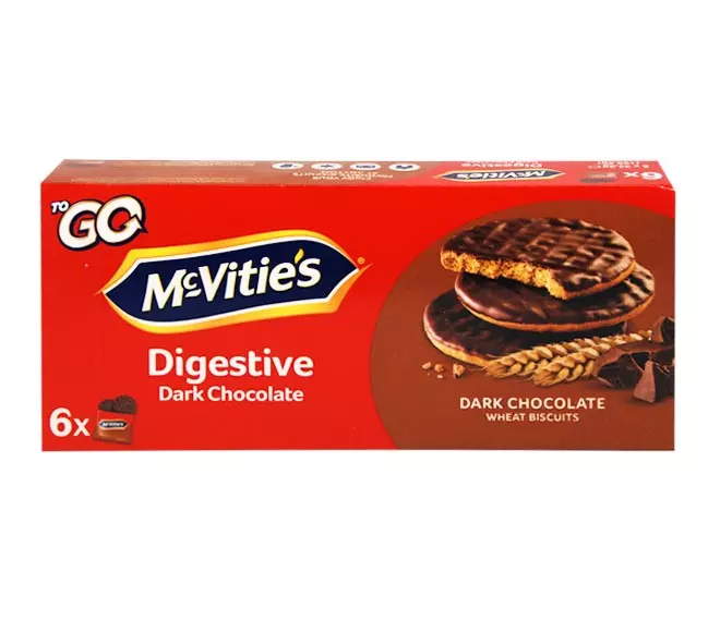 MCVITIES DIGESTIVE TO GO DARK CHOCOLATE *6 199 G