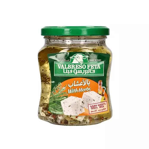 VALBRESO CHEESE WHITE SHEEP IN OIL & HERBS 300G