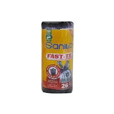 SANITA FAST TIE TRASH BAGS MEDIUM 26+4 FREE