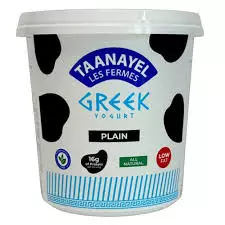 TAANAYEL GREEK YOGURT PLAIN LOW FAT 1 KG 