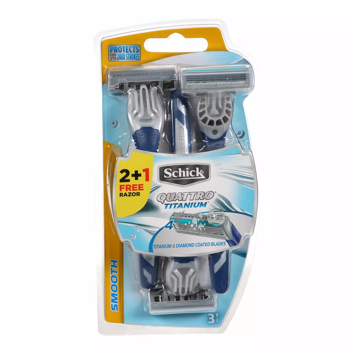 SCHICK QUATTRO DISPOSABLE MEN 1+2 FREE