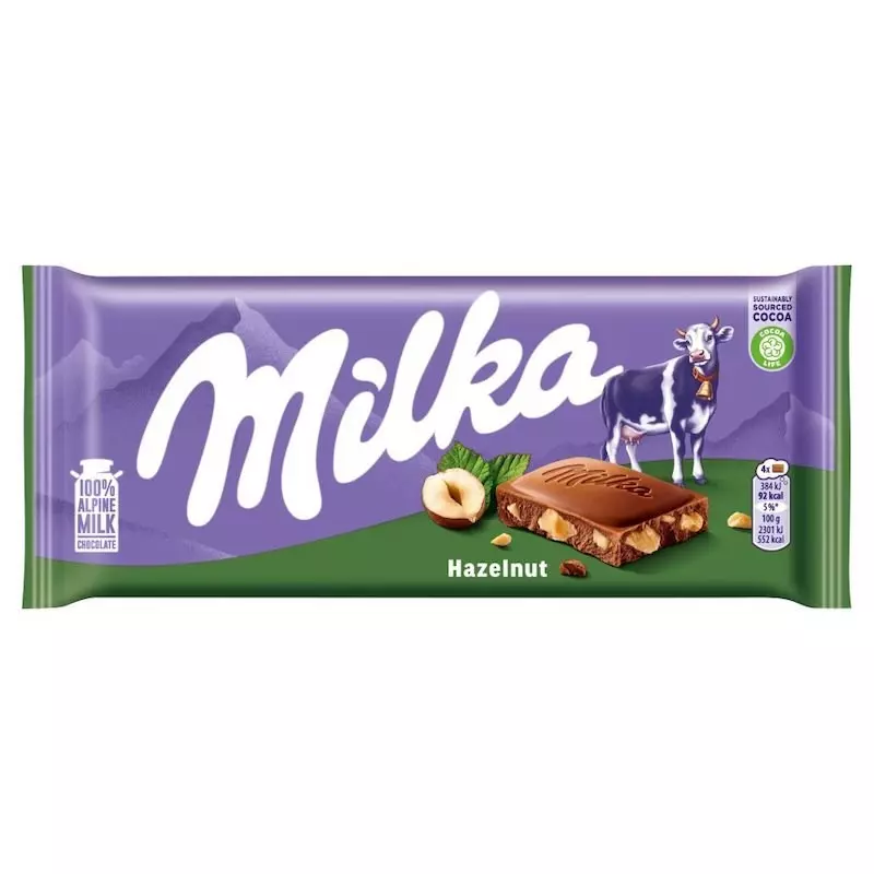 MILKA CHOCOLATE HAZELNUT 80 G