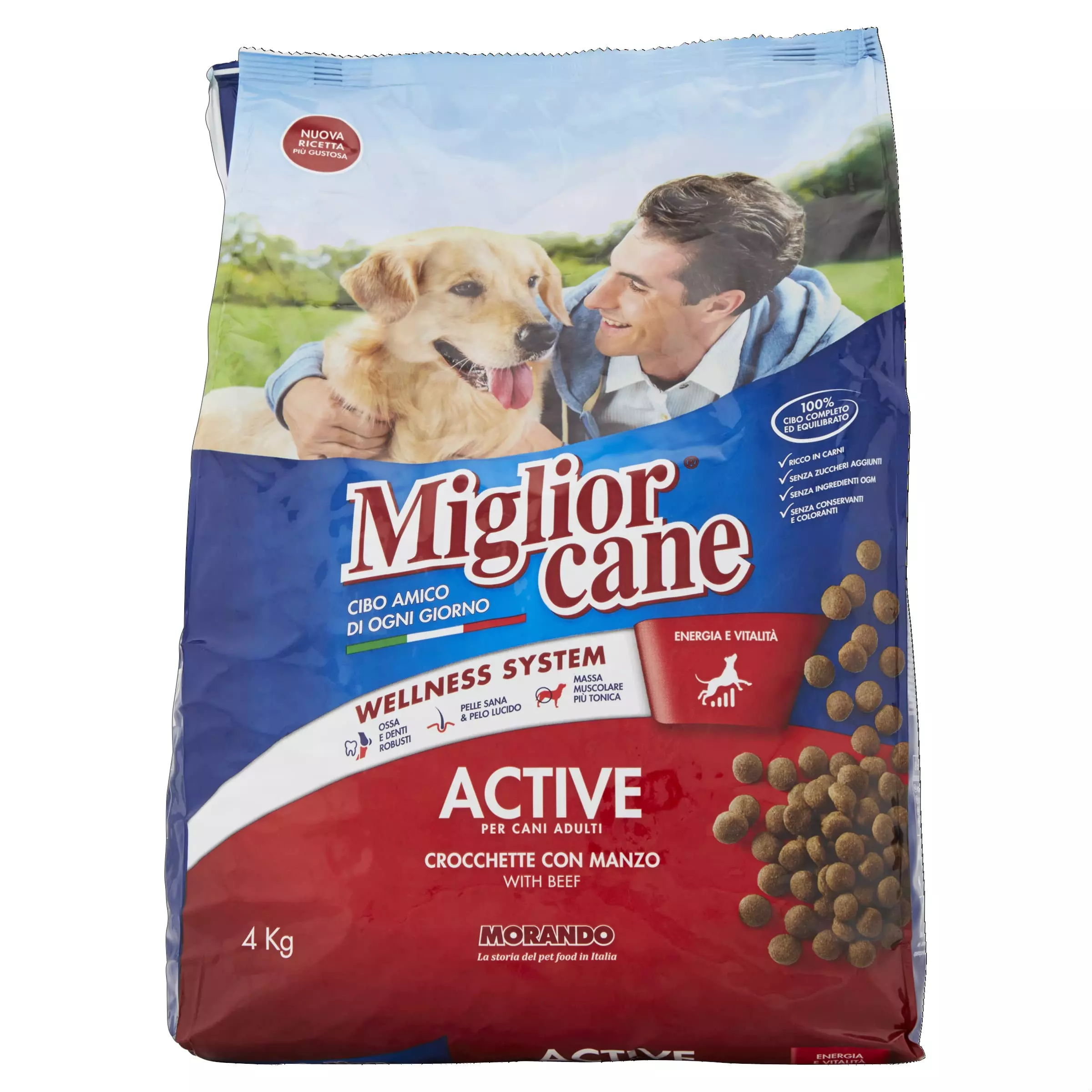 MIGLIOR CANE CROCCHETTE CON MANZO WITH BEEF 4KG
