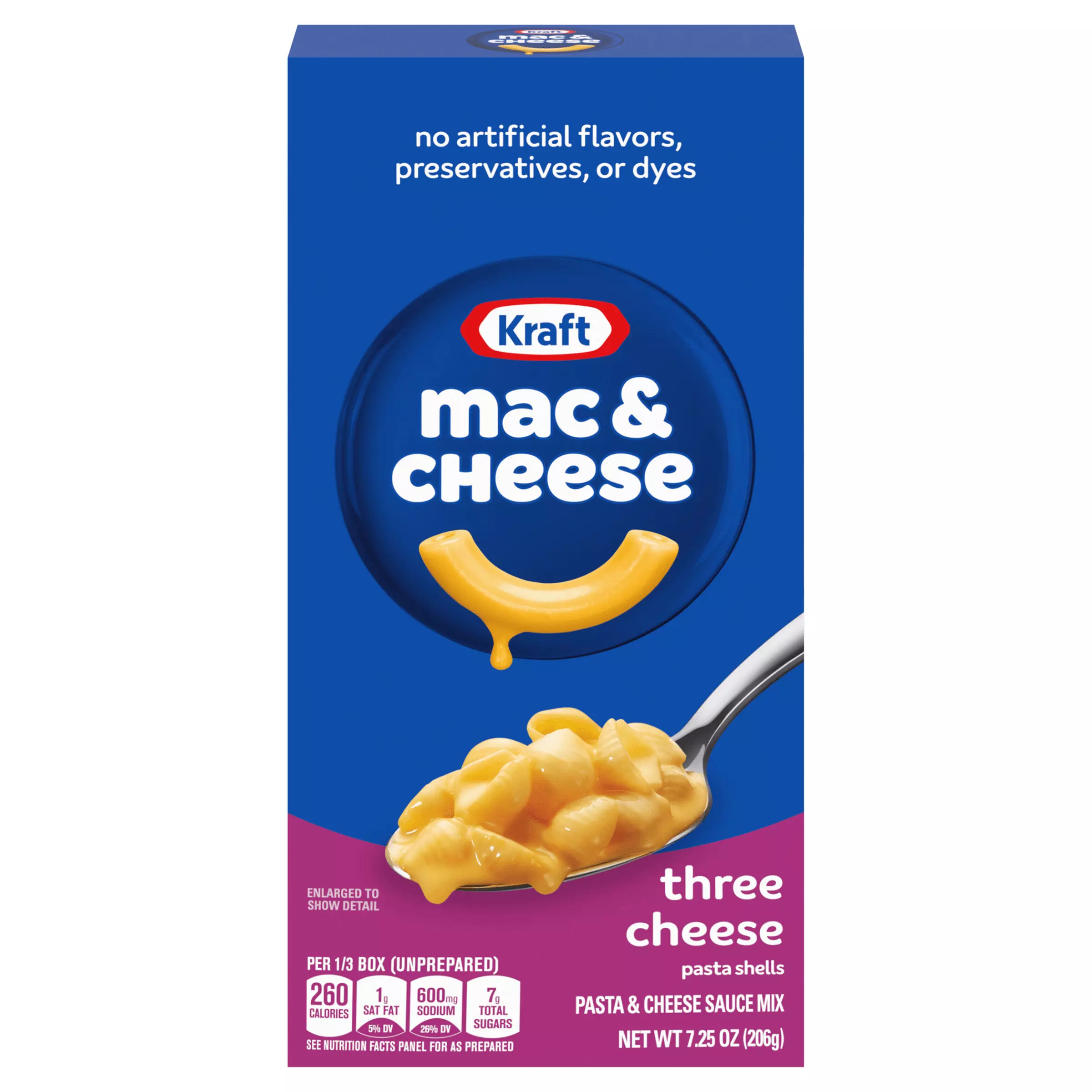 KRAFT MAC & CHEESE THREE CHEESE 156 G